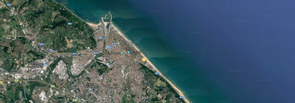 mapa Hotel Gala, Pesaro