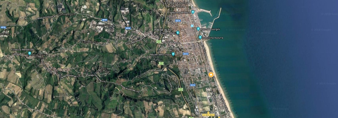 mapa Rezidencia Kimberly, San Benedetto del Tronto