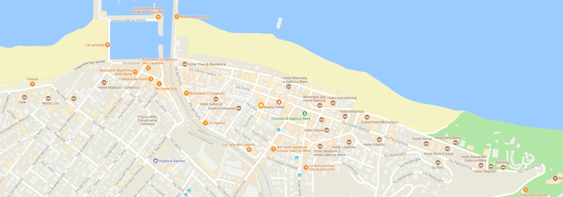 mapa Hotel Lux, Gabicce Mare