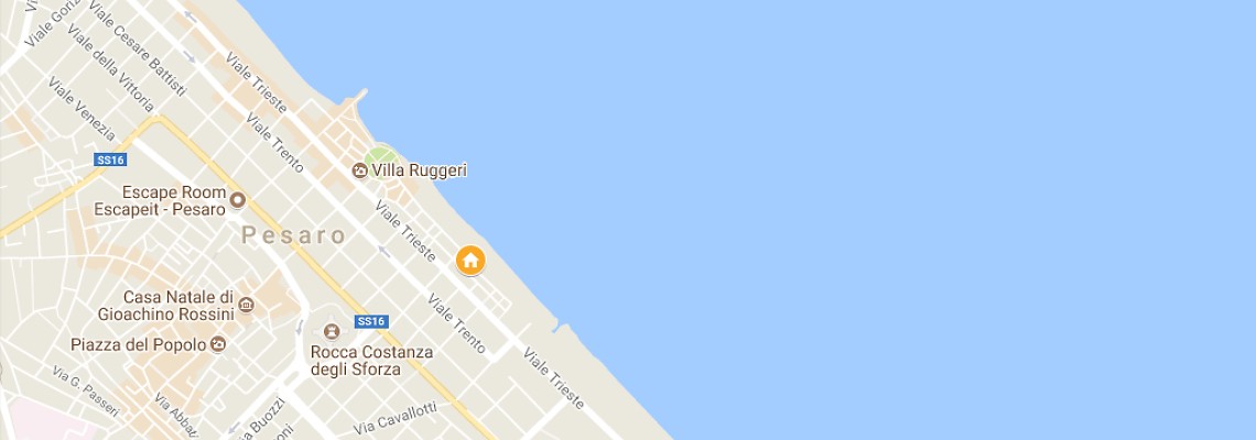 mapa Hotel President's, Pesaro