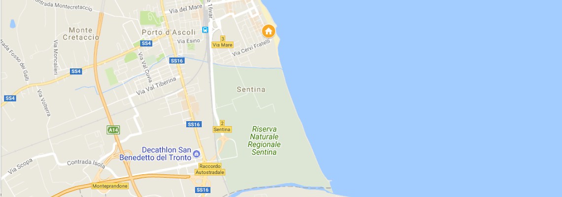 mapa Rezidencia Tourist, San Benedetto del Tronto
