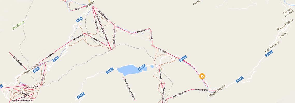 mapa Hotel Baita Dovich, Rocca Pietore