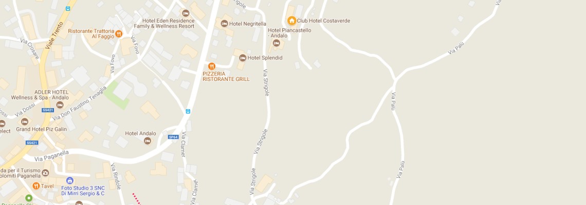mapa Hotel Costa Verde, Andalo