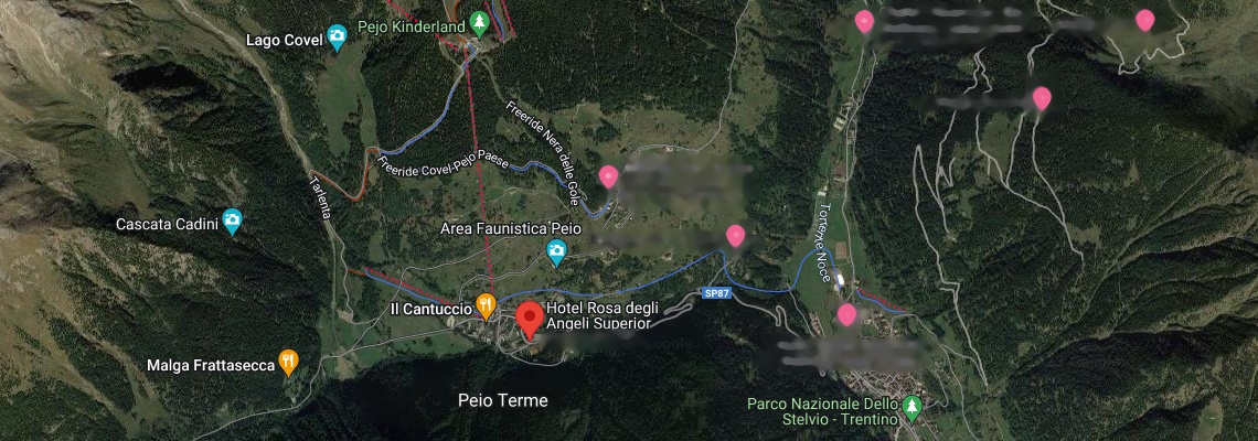 mapa Hotel Rosa degli Angeli, Pejo Fonti