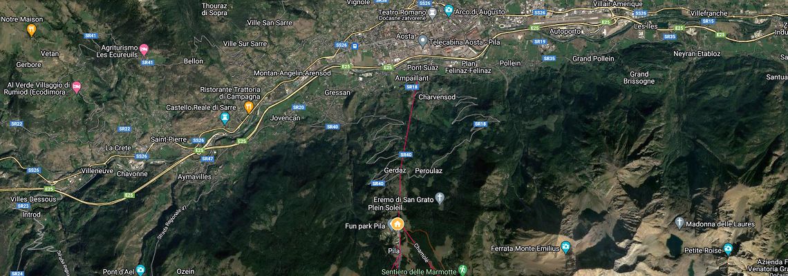 mapa Hotel Etoile de Neige, Pila 1800