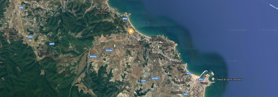 mapa Villaggio Santa Maria, Vieste