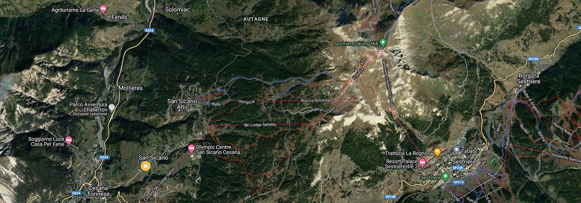 mapa Agriturismo Barba Gust, San Sicario