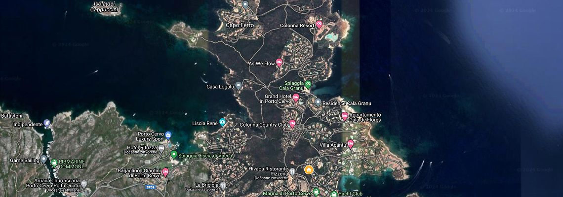 mapa Casa Chenal, Porto Cervo