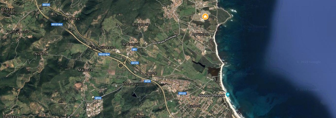 mapa Hotel Janna e Sole, Budoni