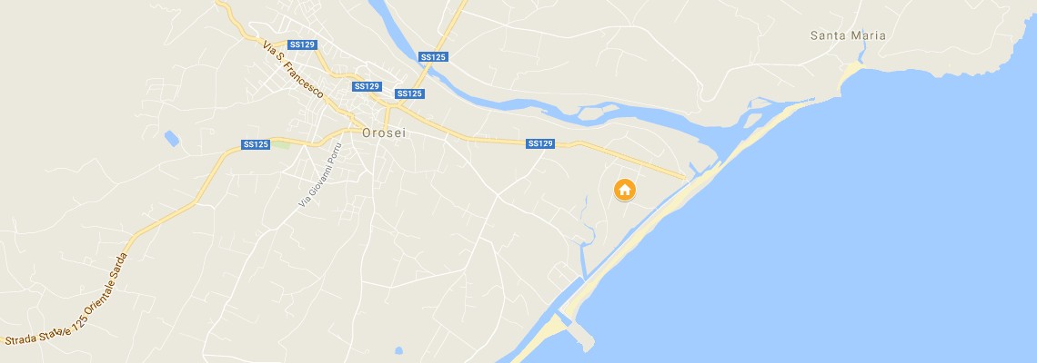 mapa Club Hotel Marina Beach, Orosei