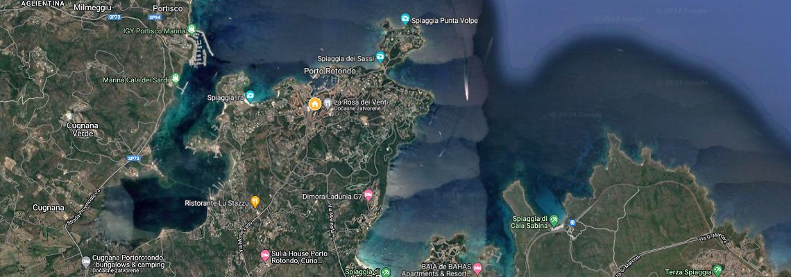 mapa Villa Rudargia, Porto Rotondo