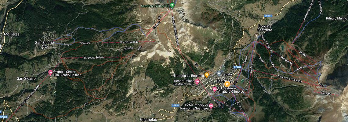 mapa Hotel Cristallo, Sestriere
