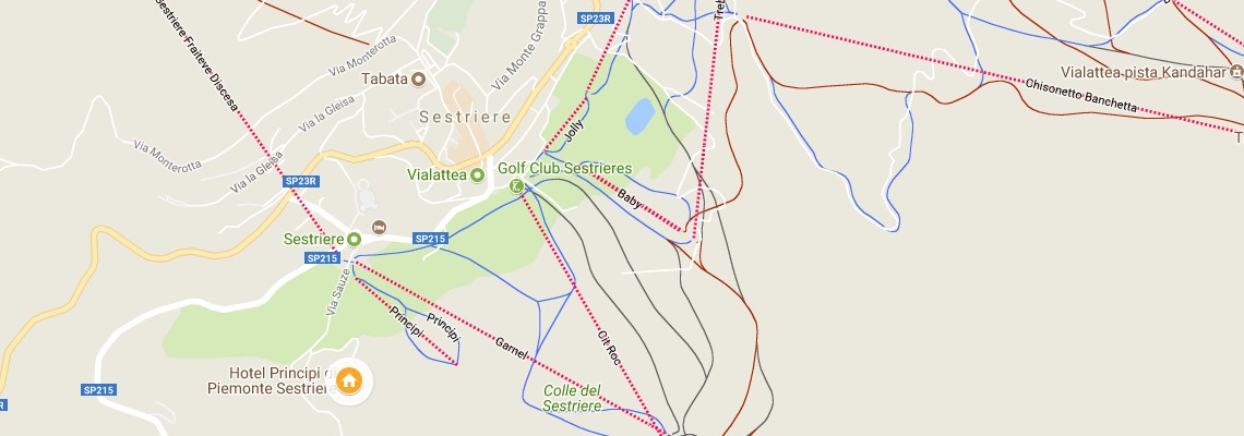 mapa Hotel Principi di Piemonte, Sestriere