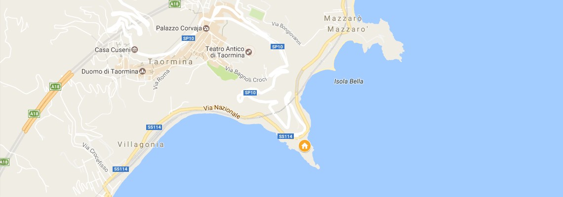 mapa Atahotel Capotaormina, Taormina