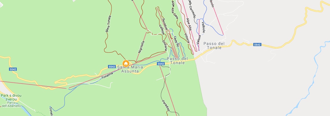 mapa Hotel Bezzi, Passo Tonale (Ponte di Legno)