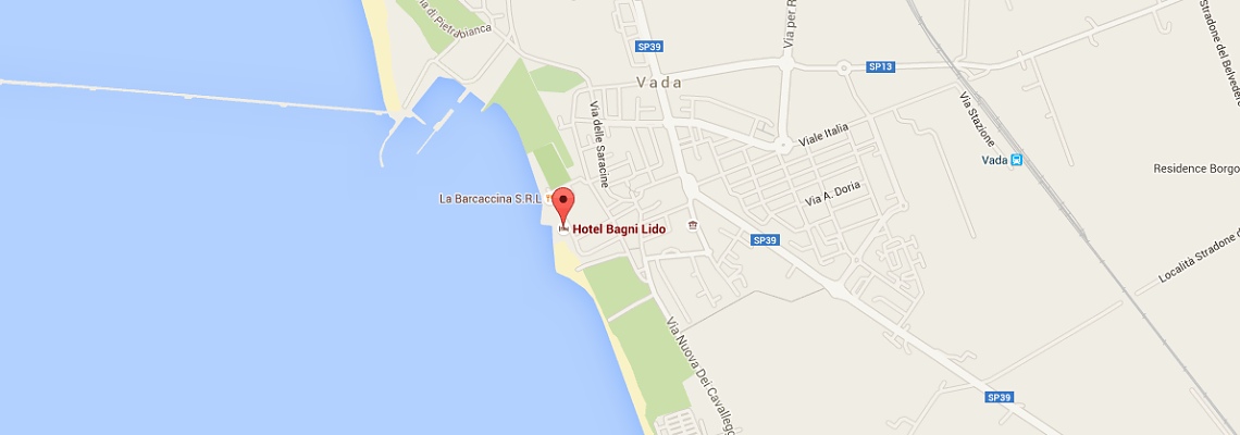 mapa Hotel Bagni Lido, Vada