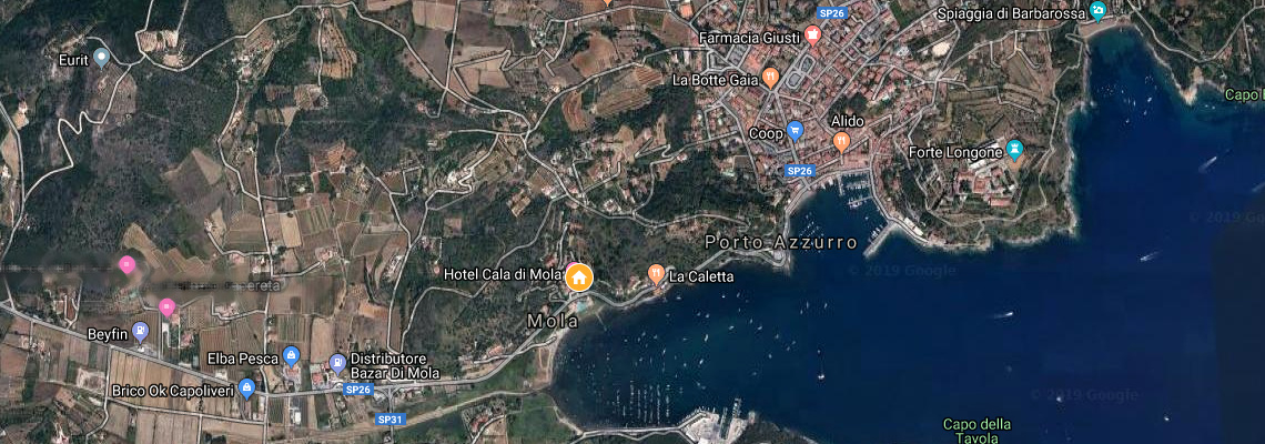 mapa Hotel Cala di Mola, Porto Azzurro