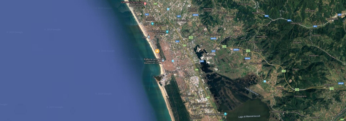 mapa Residence Hotel Esplanade, Viareggio