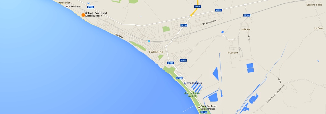 mapa Hotel Resort Golfo del Sole, Follonica