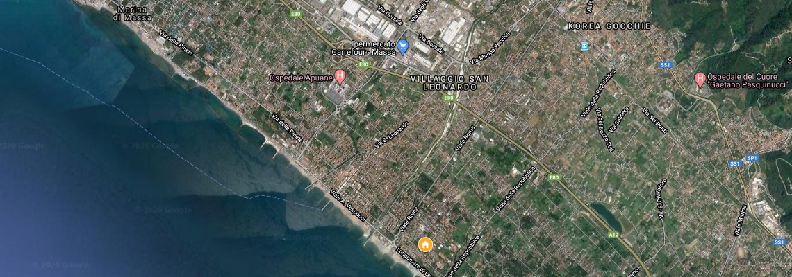 mapa Hotel Marina, Marina di Massa