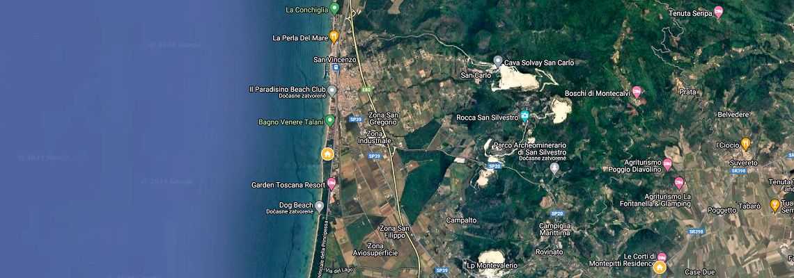 mapa Marina Dune Suity, San Vincenzo