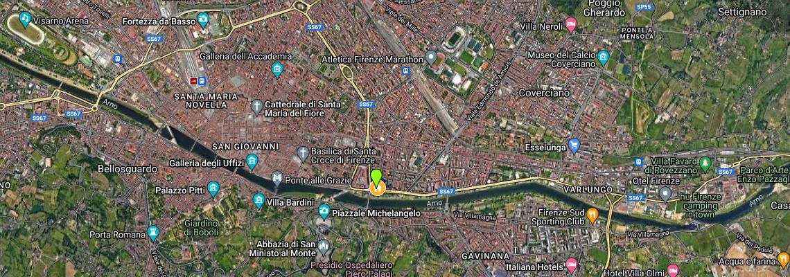 mapa Grand Hotel Mediterraneo, Florencia