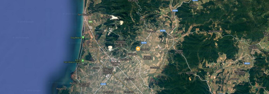 mapa Le Corti di Montepitti Rezort, Suvereto