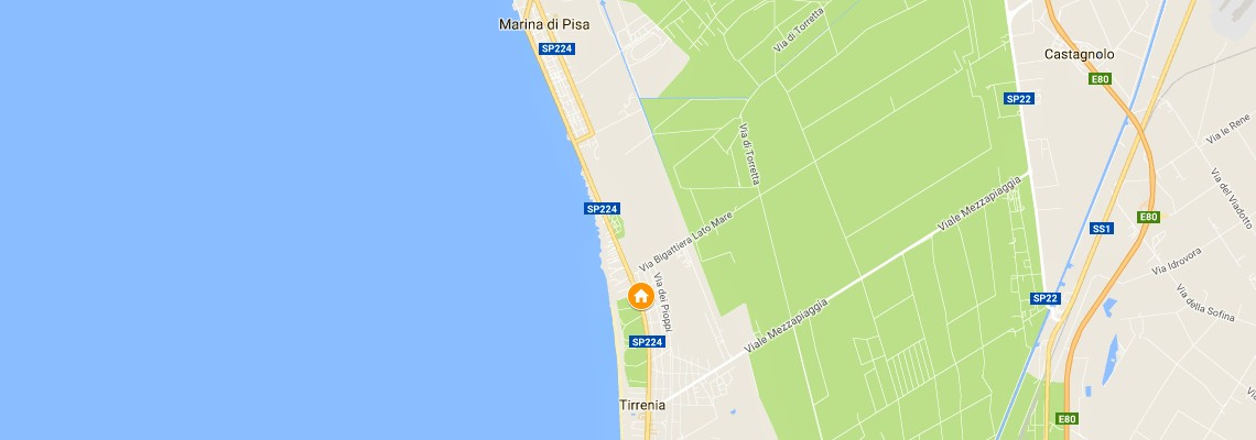 mapa Hotel Riviera Blu, Tirrenia
