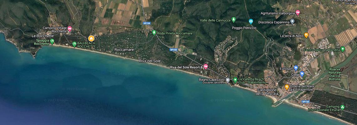 mapa Rezidencia Roccamare Resort, Castiglione della Pescaia