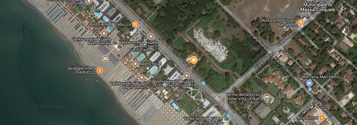 mapa Vila Southfox, Cinquale