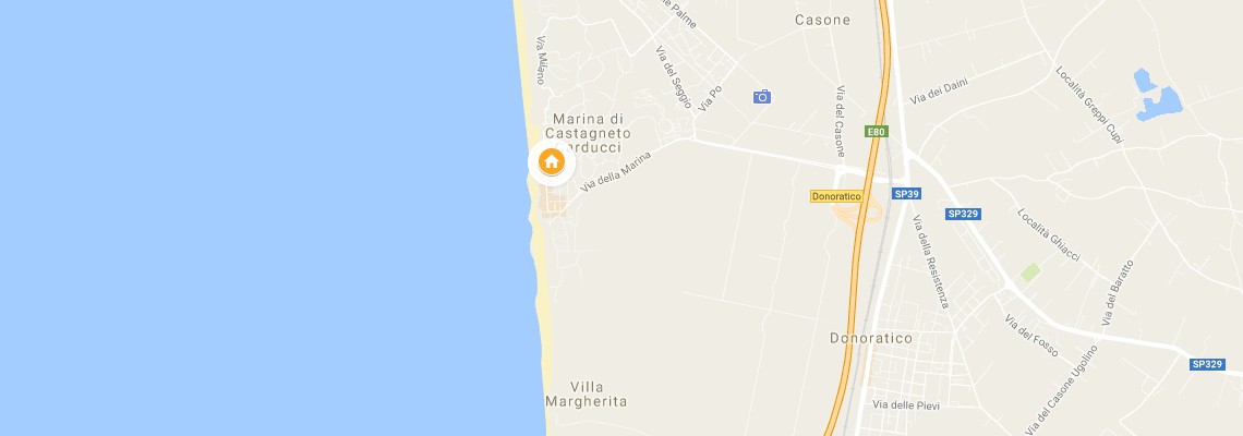 mapa Rezort Tombolo Talasso, Marina di Castagneto Carducci