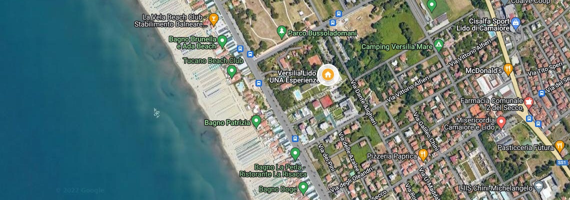 mapa Hotel Versilia Lido, Lido di Camaiore