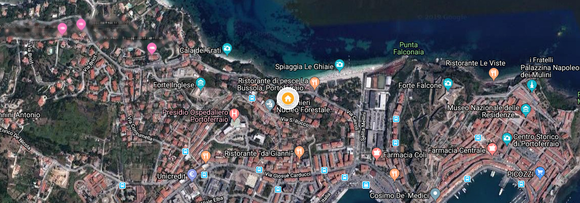 mapa Hotel Villa Ombrosa, Portoferraio