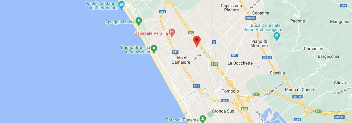 mapa Villa Paduletto, Lido di Camaiore