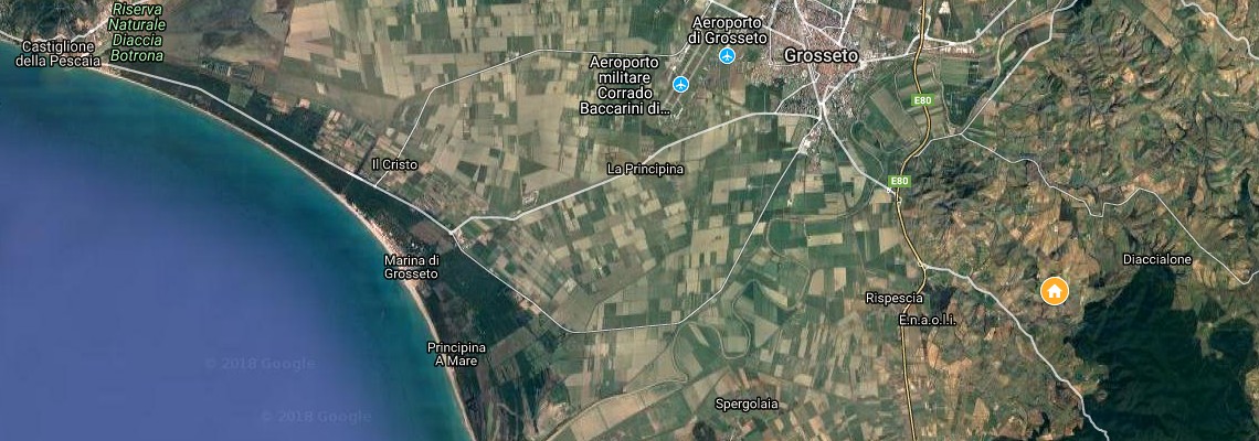 mapa Villa Vigna, Grosseto