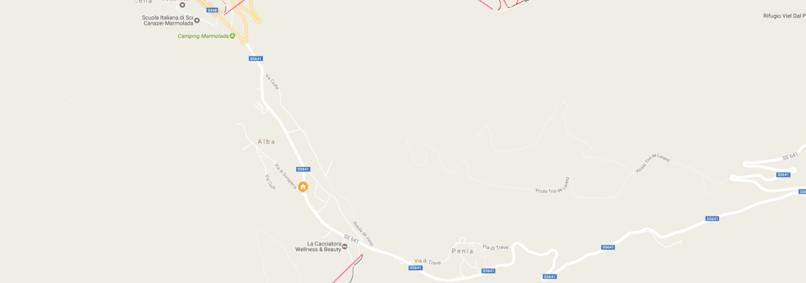 mapa Hotel Alpe, Alba di Canazei