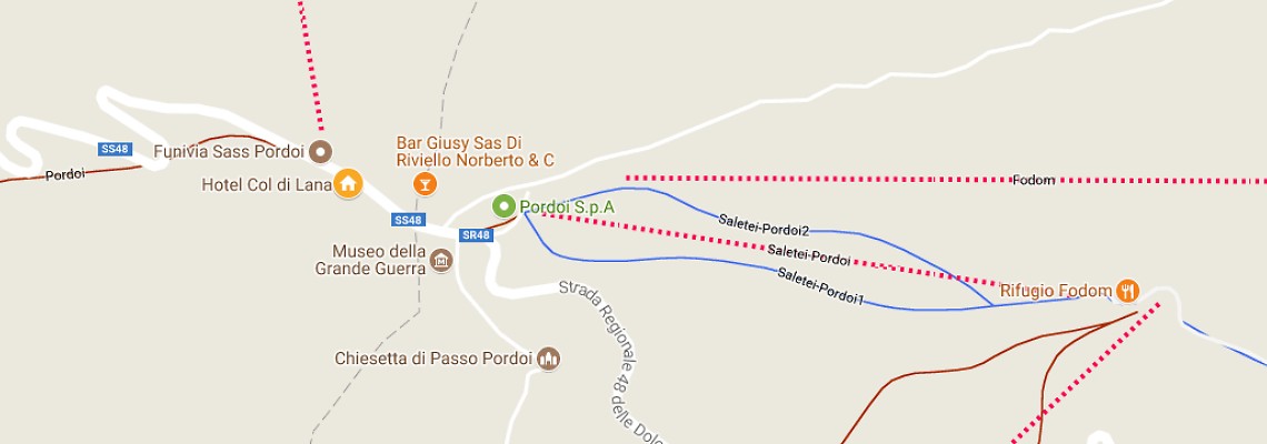 mapa Hotel Col di Lana, Canazei