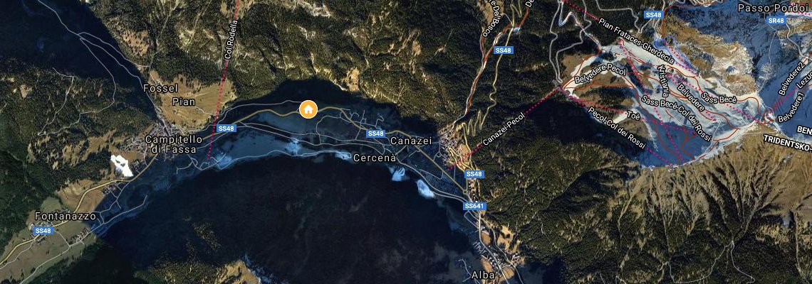 mapa Hotel Il Caminetto, Canazei