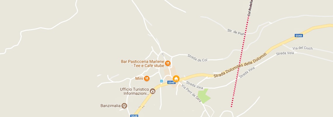 mapa Apartmny Villa Placidia, Campitello di Fassa