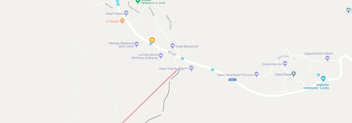 mapa Apartmny Villa Flora, Alba di Canazei