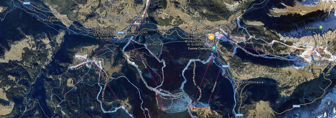 mapa Rezidencia Cesa Rives, Selva Gardena
