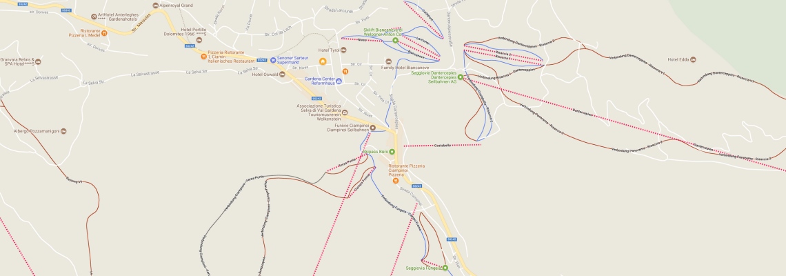 mapa Hotel Gran Baita, Selva Val Gardena