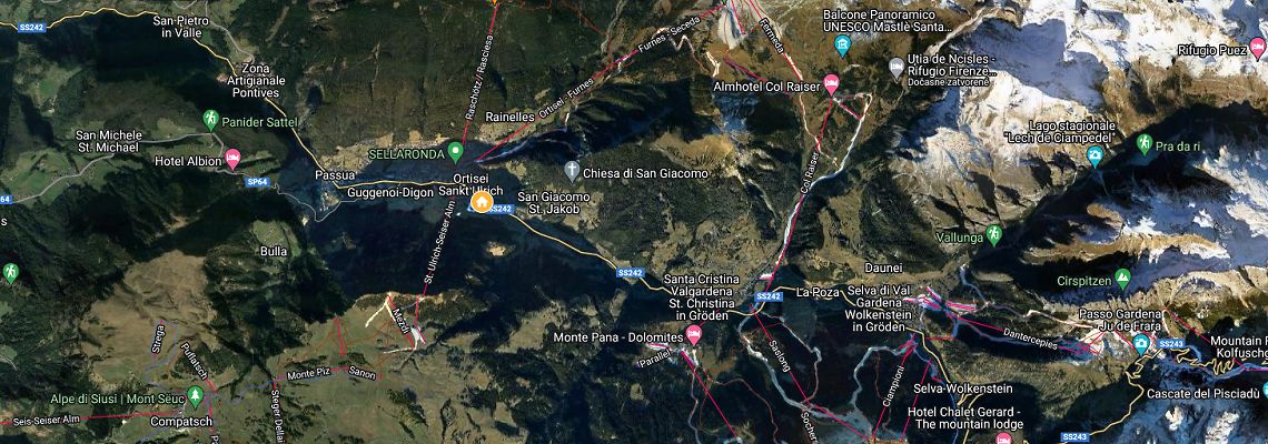 mapa Hotel Hell, Ortisei