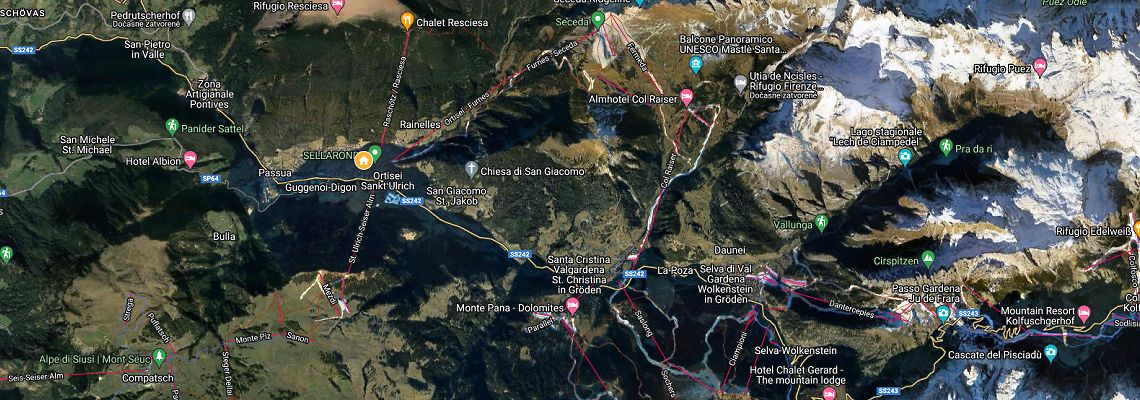 mapa Hotel Planlim, Ortisei