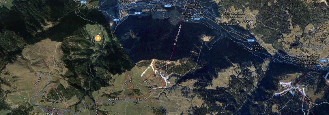 mapa Hotel Platz, Ortisei