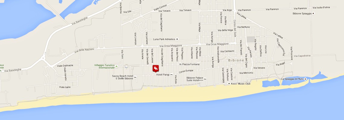 mapa Rezidencia Acapulco, Bibione Spiaggia