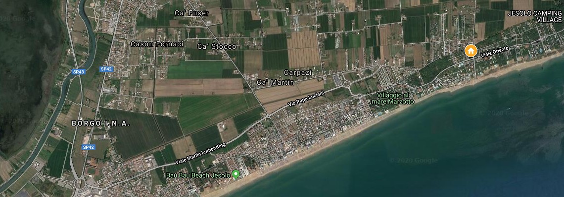 mapa Rezidencia Aceri Rossi, Lido di Jesolo