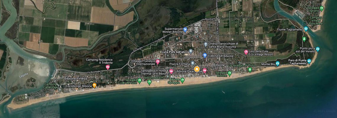 mapa Apartmny Acquaverde, Bibione