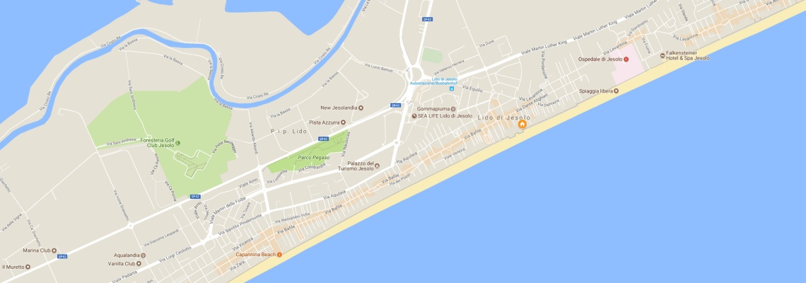 mapa Hotel Adlon, Lido di Jesolo
