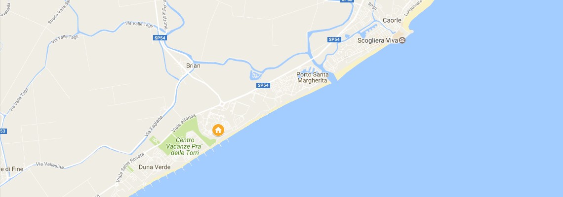 mapa Rezidencia Ai Pini, Lido Altanea